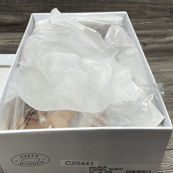 Steve Madden Womens Indea Dress Sandal - Camel Suede - Picture 7 of 7